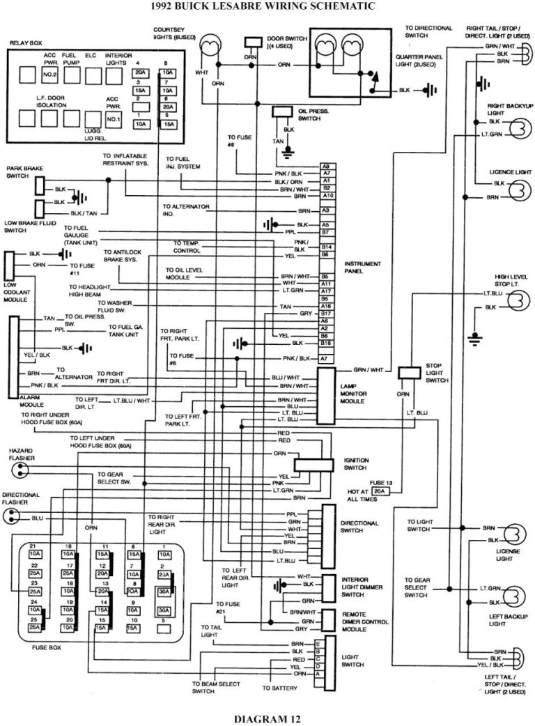 1992 Buick Lesabre Radio Wiring Diagram