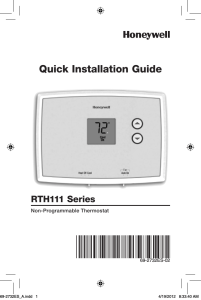 Honeywell Non Programmable Thermostat Rth111 Wiring Diagram Wiring