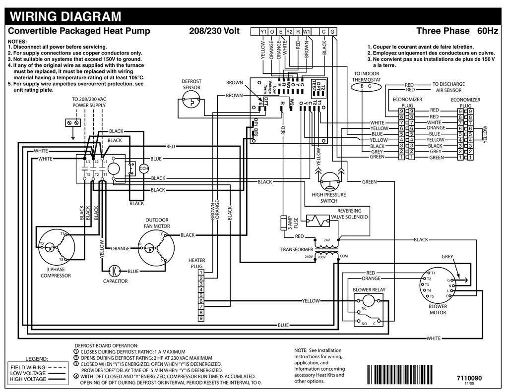 208 Single Phase Wiring Diagram Heat Pump schematic and wiring diagram