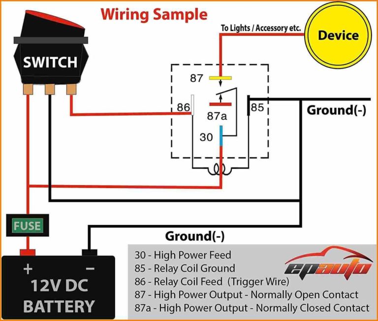 5 Pin Rocker Switch With Relay Wiring Diagram