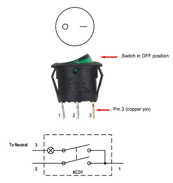 3 pin rocker led switch wiring diagram Buscar con Google Custom