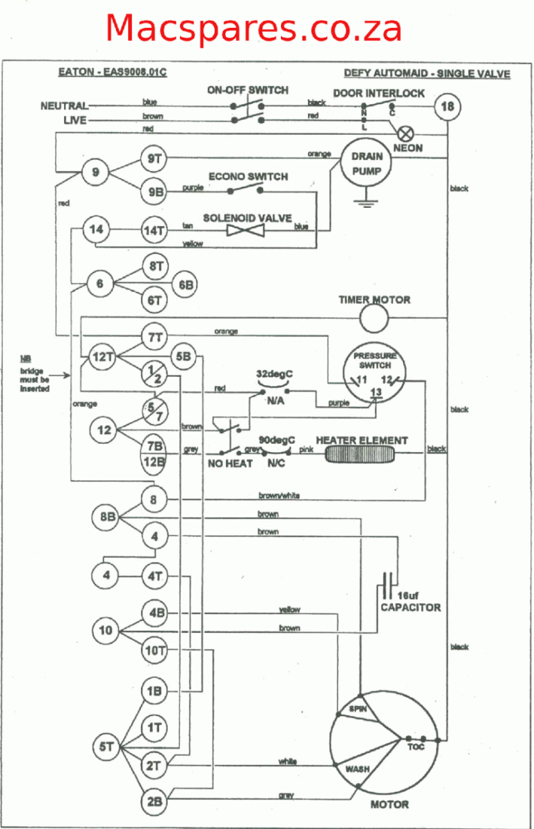 E113 Washer Motor Wiring Diagram