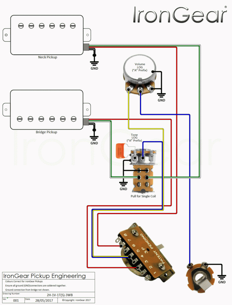 Hss Wiring Diagram 5-Way Switch 1 Volume 1 Tone
