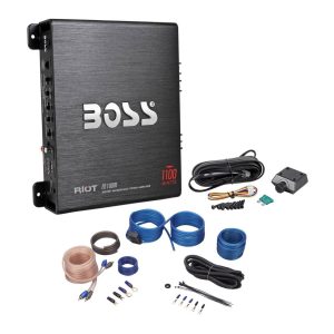 Boss Riot R1100M 1100 Watt Mono Car Audio Power Amplifier+Bass Remote