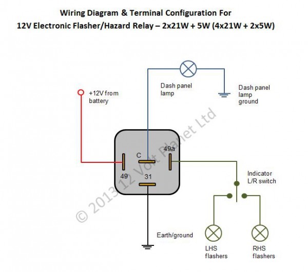 Flasher Wiring Diagram 12V