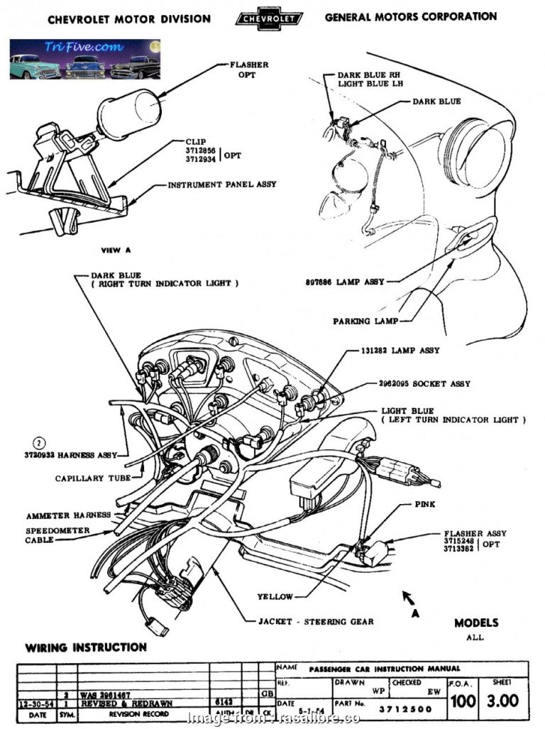 55 Chevy Ignition Switch Wiring Diagram
