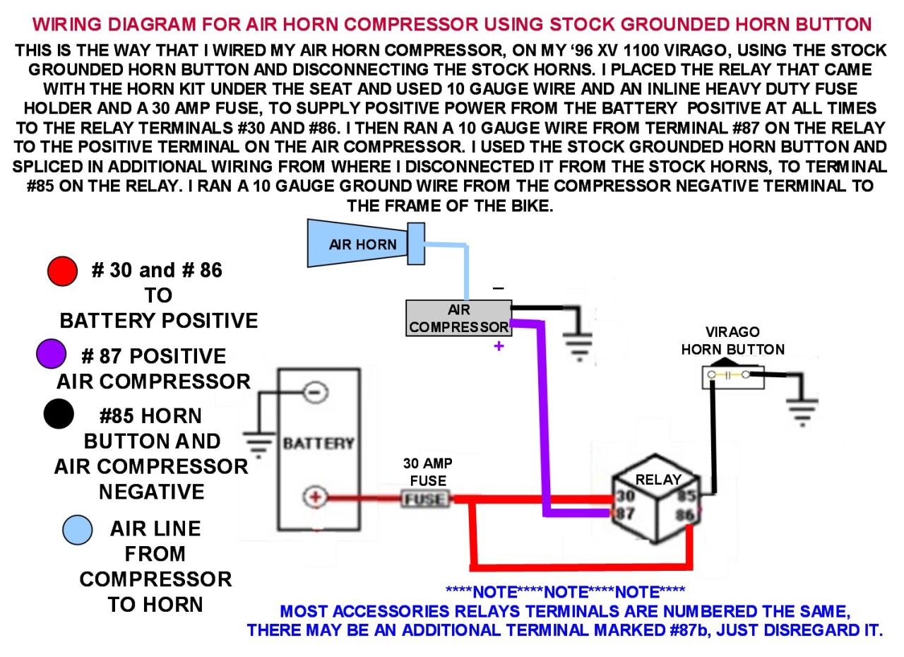 Air Horn Relay Wiring Diagram