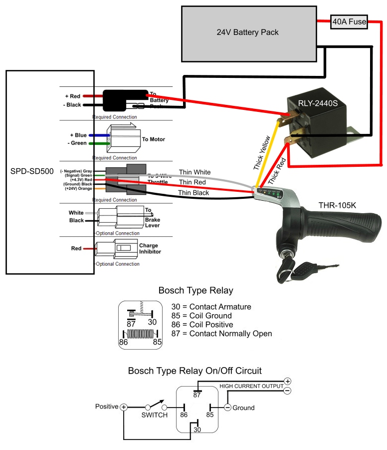 24V Electric Scooter Controller Wiring Diagram