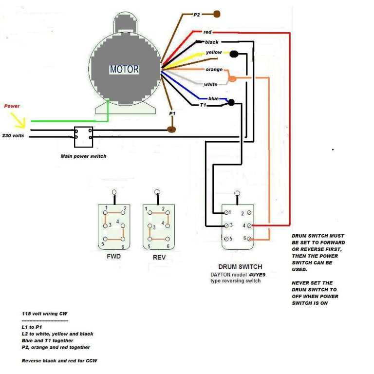 Single Phase 220 Volt Air Compressor Wiring Diagram
