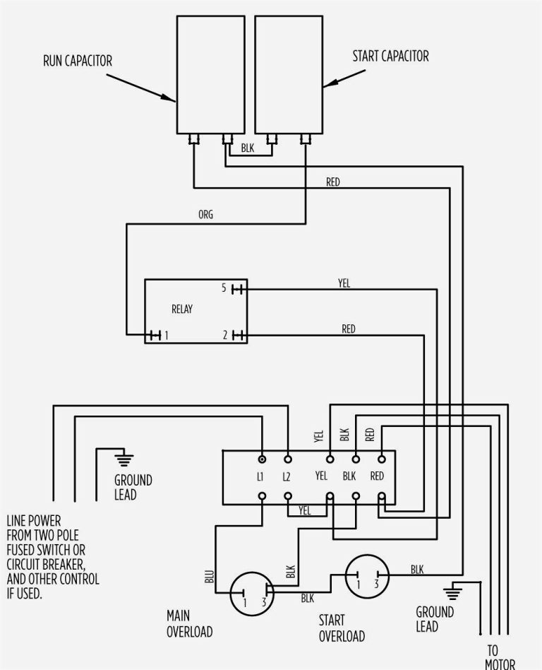 Wiring Diagram For Single Phase Motor