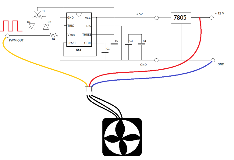 3-Wire Computer Fan Wiring Diagram