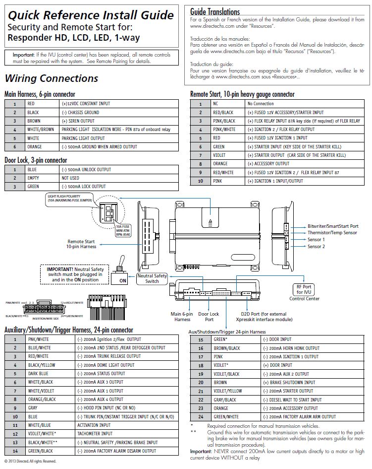 Directed 3X05 Wiring Diagram