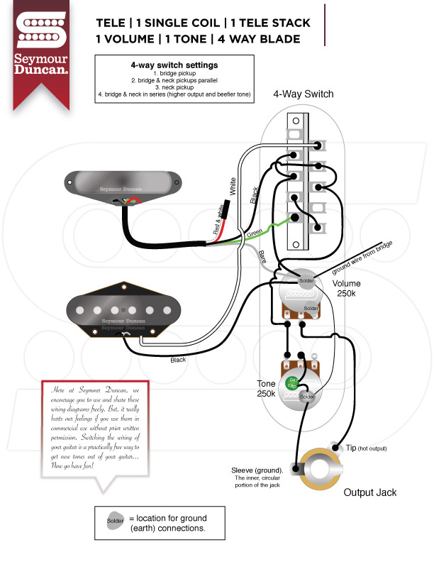 Seymour Duncan Shr-1B Wiring Diagram