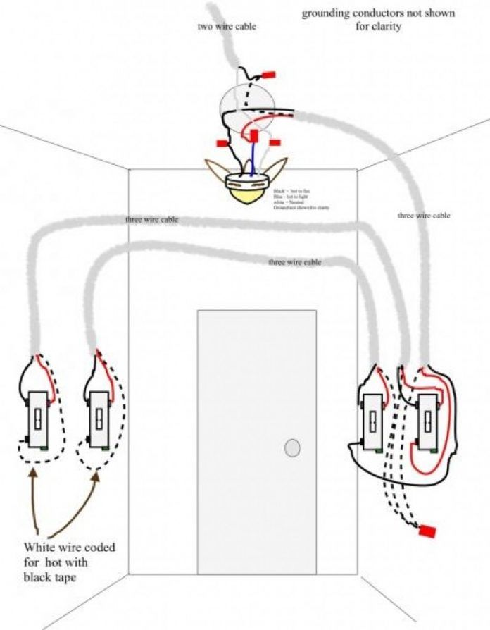 Ceiling Fan Wiring Diagram 3 Way Switches