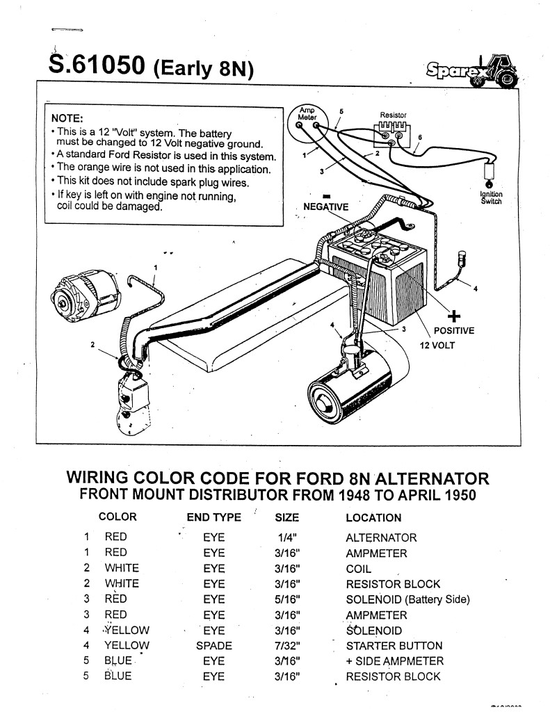 Ford 8N 12 Volt Conversion Wiring Diagram