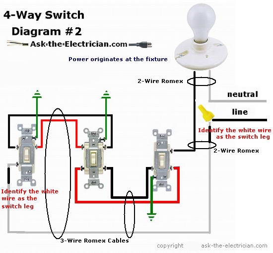 Four Way Leviton 4 Way Switch Wiring Diagram