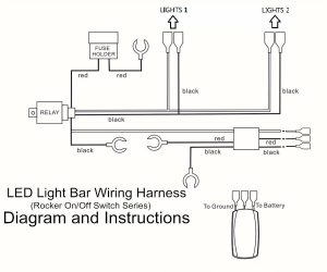 Universal Wiring Harness Relay Rock Lights Laser Rocker Switch On/Off