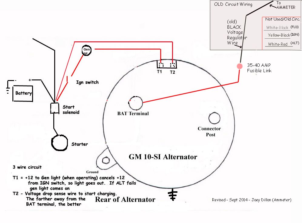 Delco Chevy 4 Wire Alternator Wiring Diagram