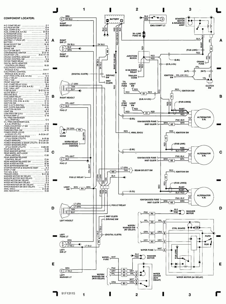 1998 Chevrolet Truck Wiring Diagram and Engine Compartment Wiring