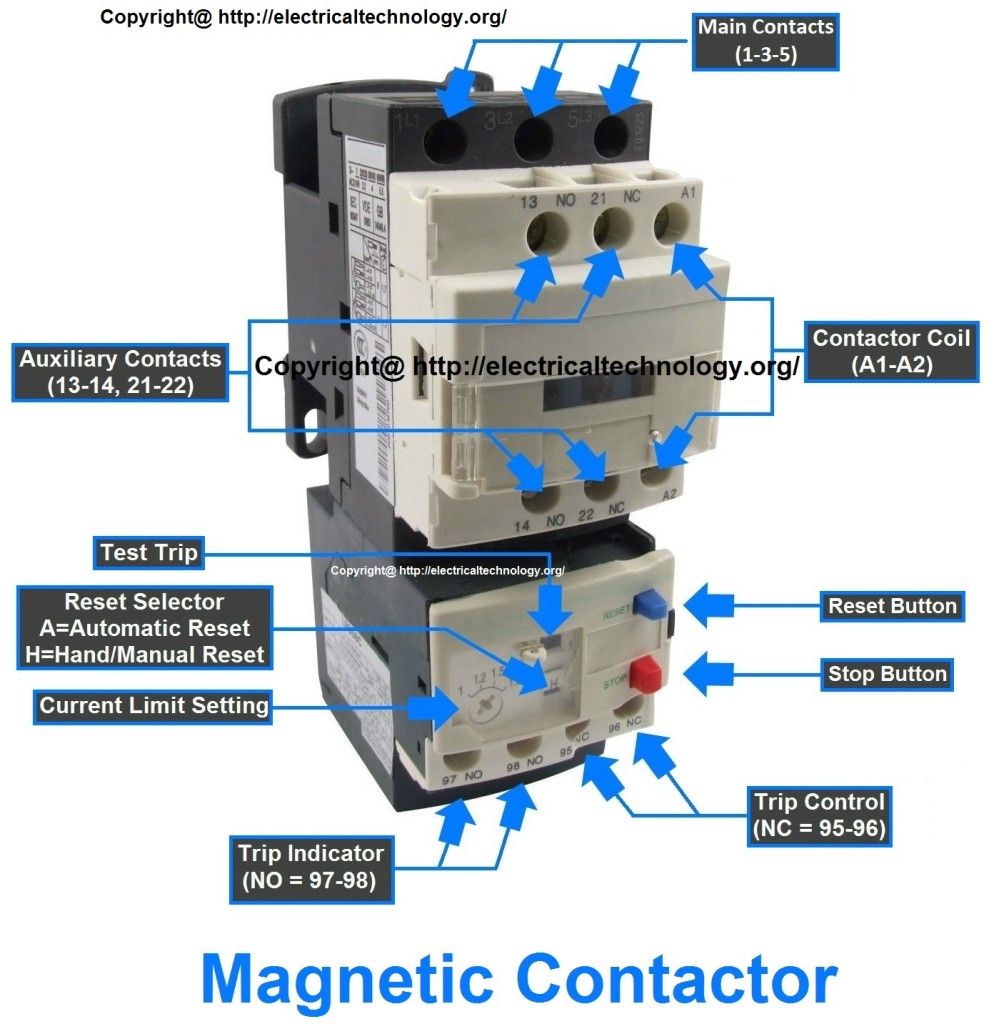 Single Pole Ac Contactor Wiring Diagram