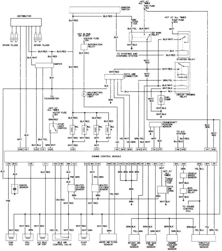 94 Camry Stereo Wiring Diagram