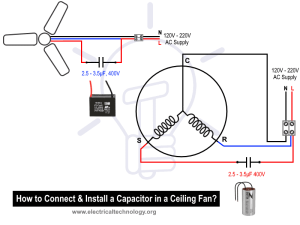 4 Wire Ceiling Fan Capacitor Wiring Diagram Nest Ceiling Fan