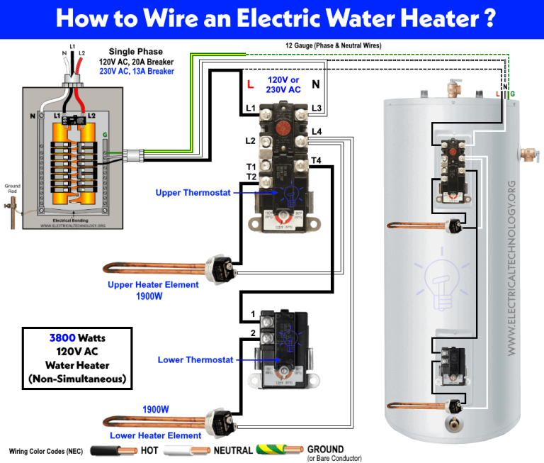 Wiring An Electric Water Heater Diagram