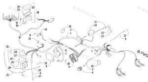 Arctic Cat ATV 2002 OEM Parts Diagram for Wiring Harness Assembly