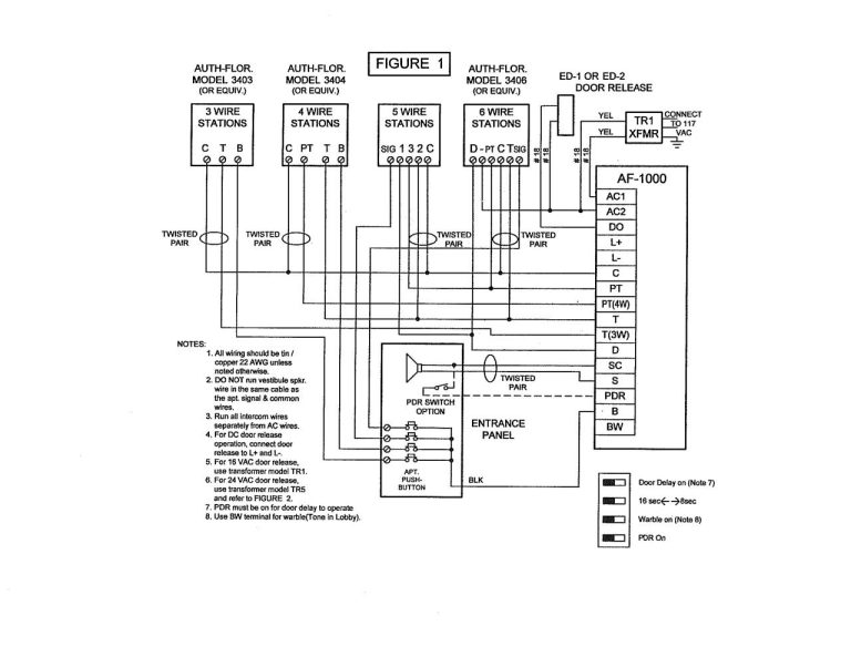 4 Wire Intercom Wiring Diagram