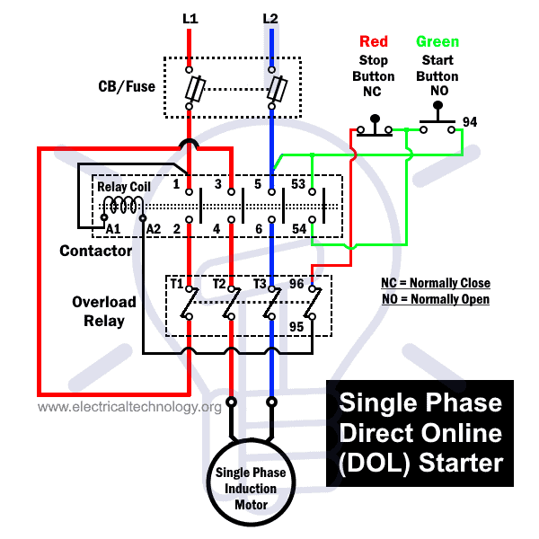 Single Phase Motor Starter Wiring Diagram Database Wiring Diagram