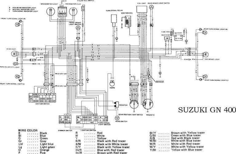 Diagram Suzuki Motorcycle Wiring Color Codes
