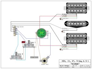 Need wiring diagram for an HSH 1 volume 2 tone. S1 switch for volume