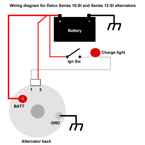 Delco 4 Wire Alternator Wiring Diagram