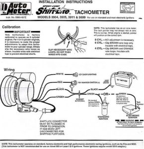 auto tachometer wiring diagram