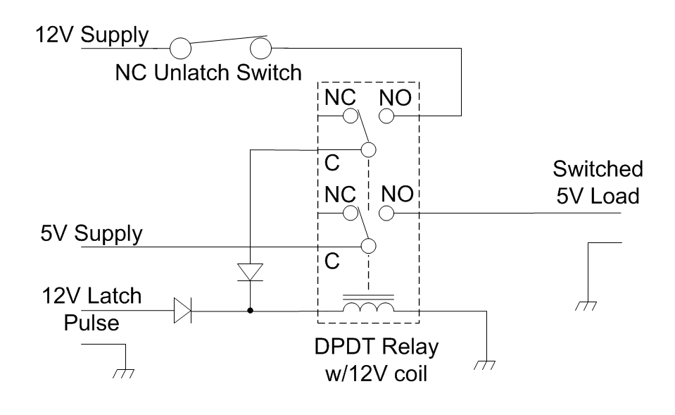 Latching Relay Circuit Diagram SAYABUDAKGILAGILA