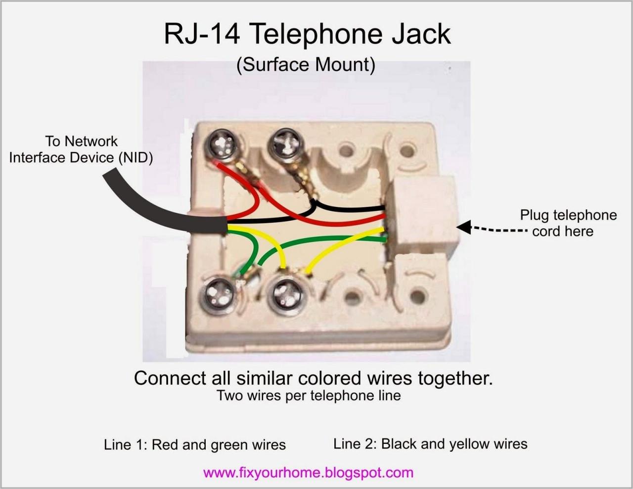 House Phone Jack Wiring Diagram Get Free Image About schematic and