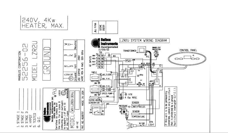 Balboa Vs501Z Wiring Diagram
