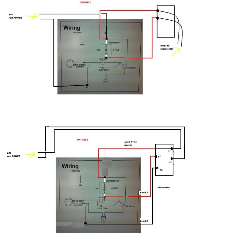 Double Pole 240 Volt Baseboard Heater Wiring Diagram