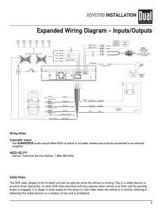Expanded wiring diagram inputs/outputs, Xdvd700 installation Dual