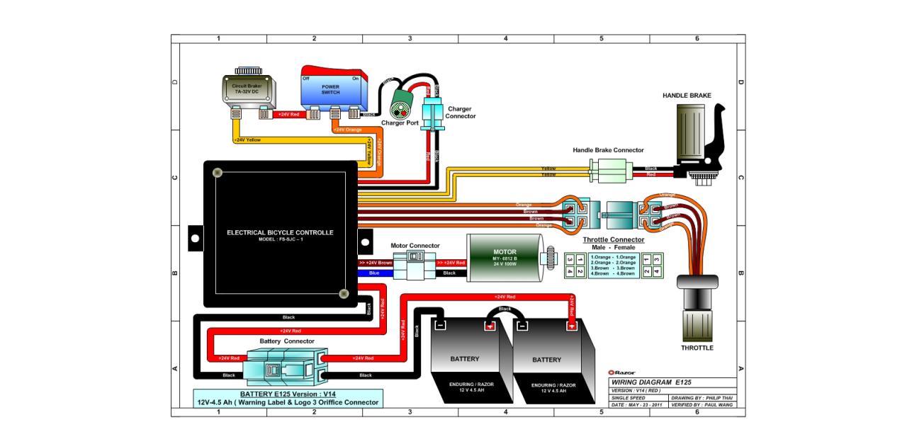 electric scooter wiring diagram owner's manual