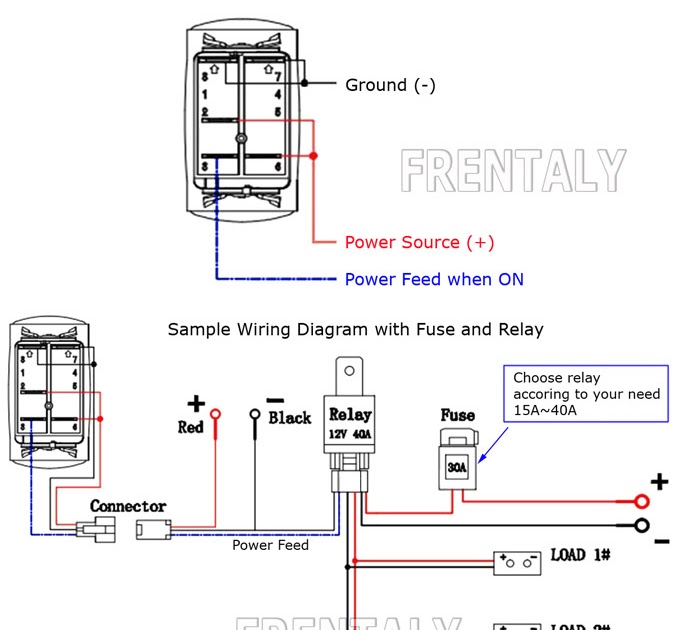 6 Pin Rocker Switch Wiring Diagram / Rocker Switch On Off On Dpdt 2 Dep