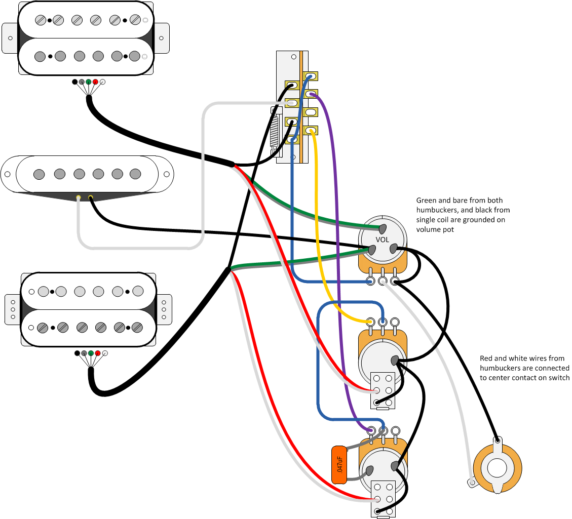 Humbucker Wiring Diagram 3 Way Switch