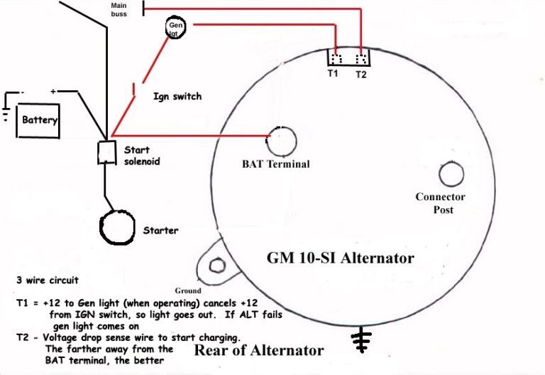 1 Wire Alternator Wiring Diagram