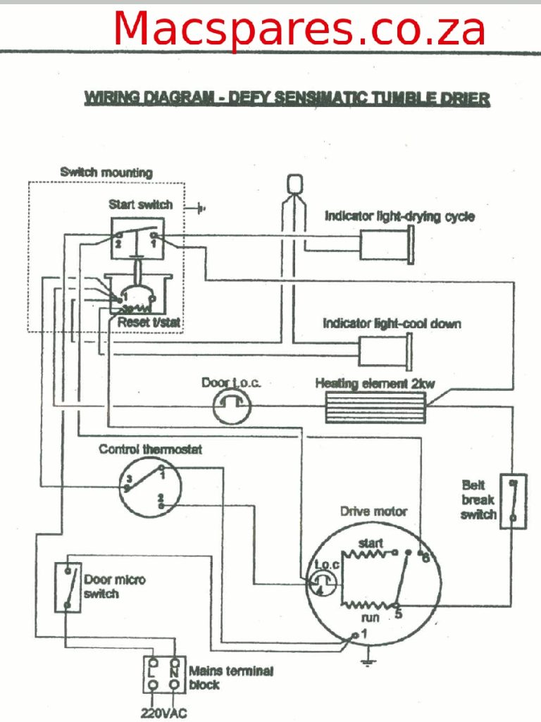 Dryer Timer Wiring Diagram
