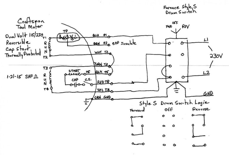 220V Single Phase Motor Wiring Diagram
