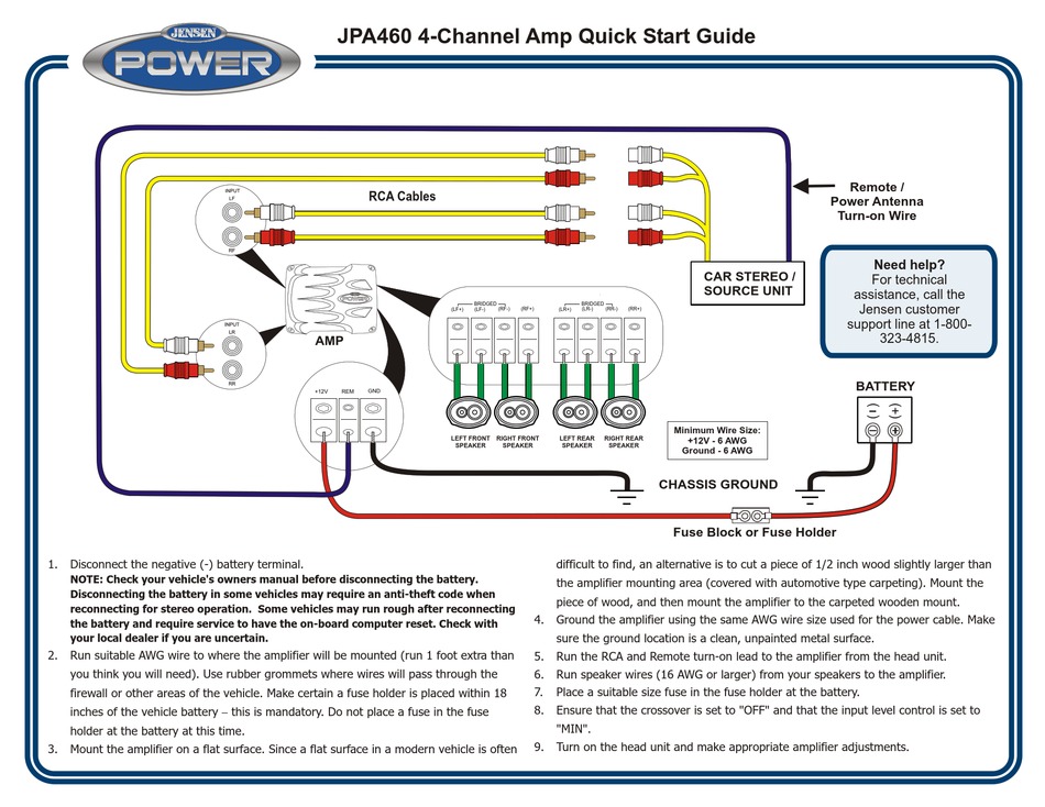 4 Channel Amp Wiring Diagram