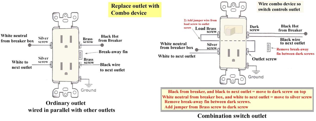 Wiring Diagram For Outlet And Switch