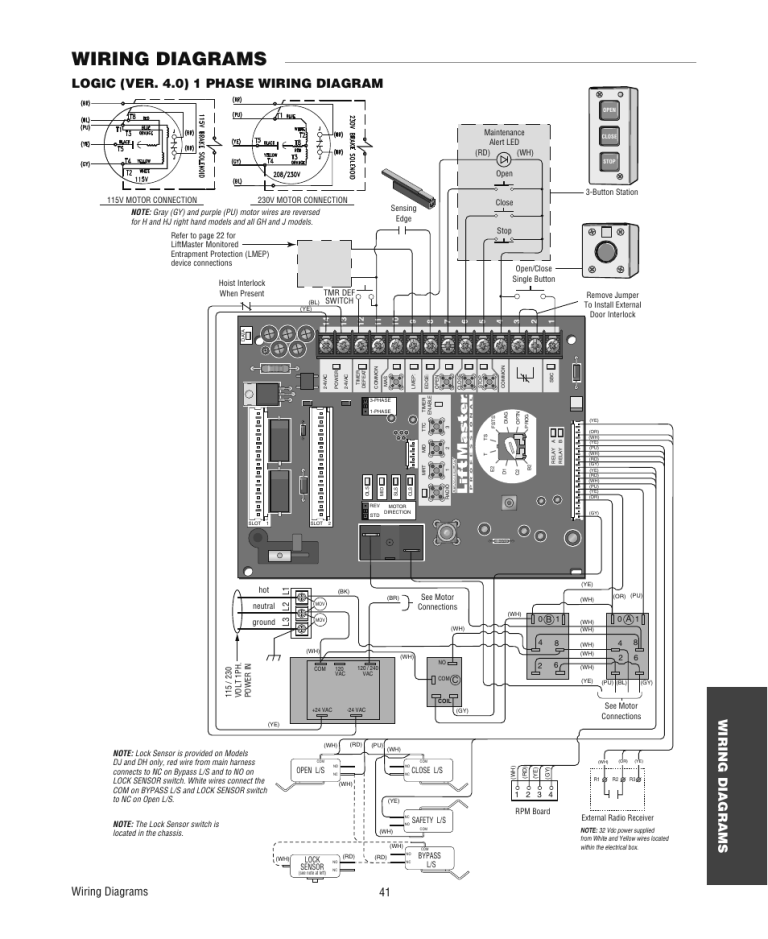 Schematic Liftmaster Wiring Diagram