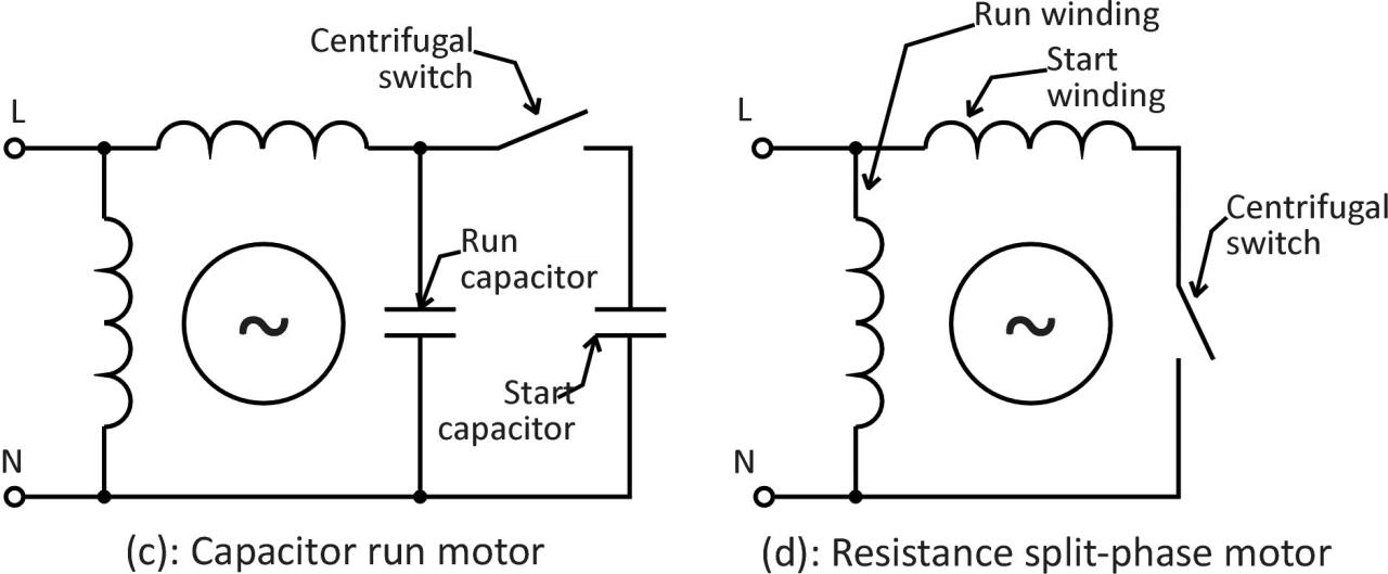 Single Phase Motor Wiring Diagrams