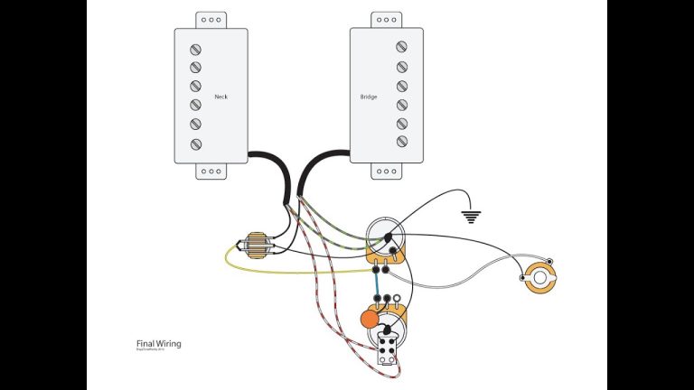 2 Humbucker 1 Volume/1 Tone Wiring Diagram